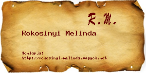 Rokosinyi Melinda névjegykártya