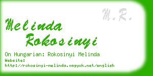melinda rokosinyi business card